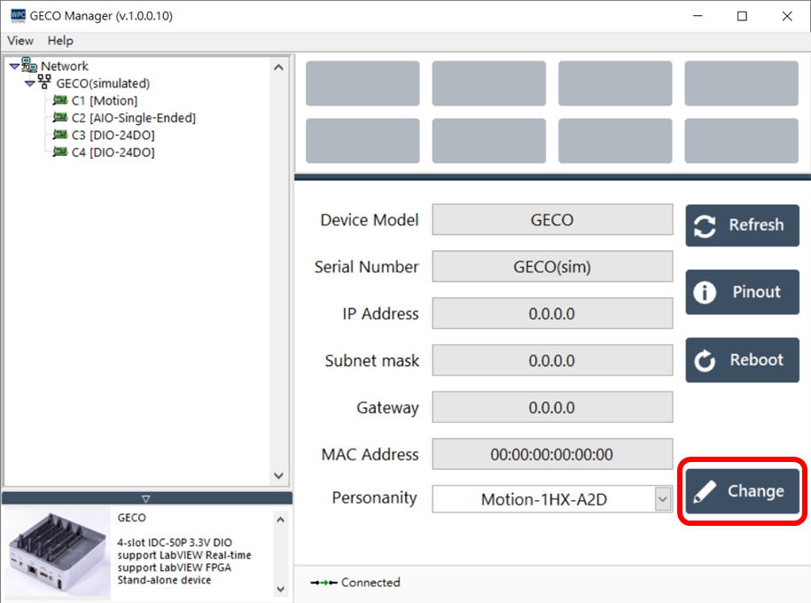 Change FPGA Personality