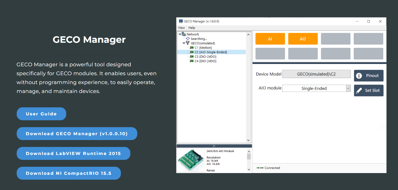 GECO Manager Download Page