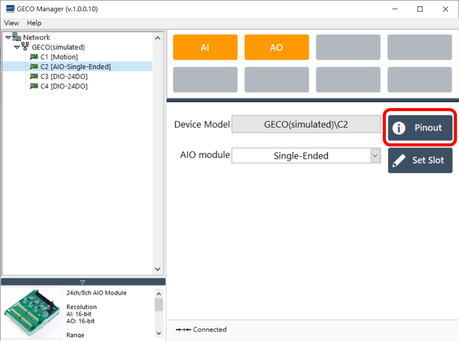 GECO Manager Pinout View 1