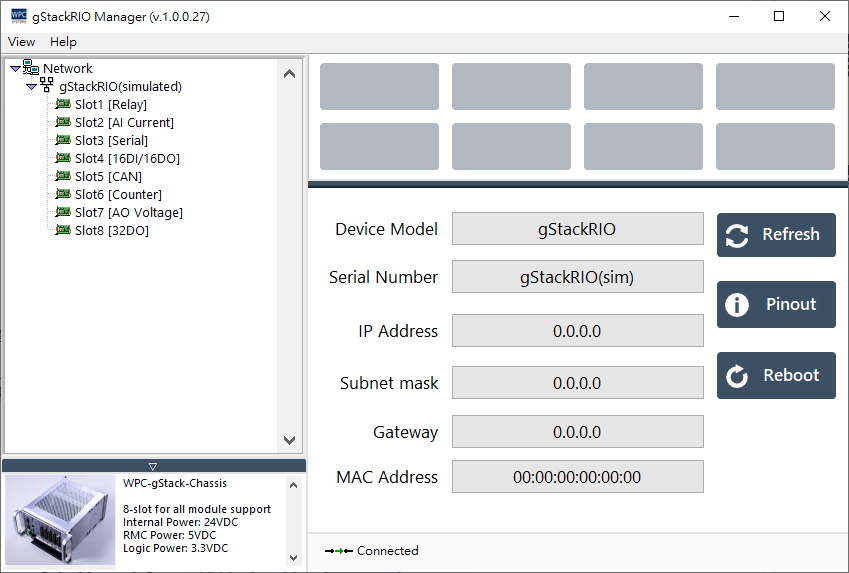 gstackRIO_manager_main_screen
